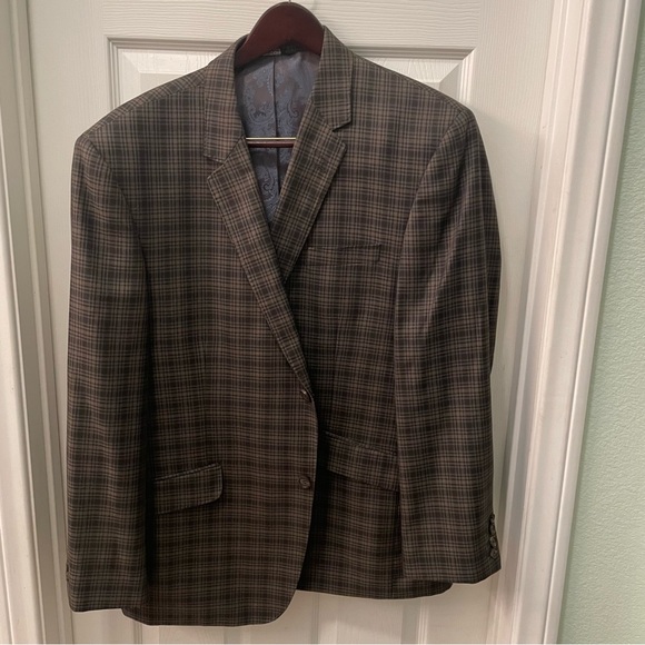 Haggar Men's Brown Plaid Blazer - Picture 1 of 9
